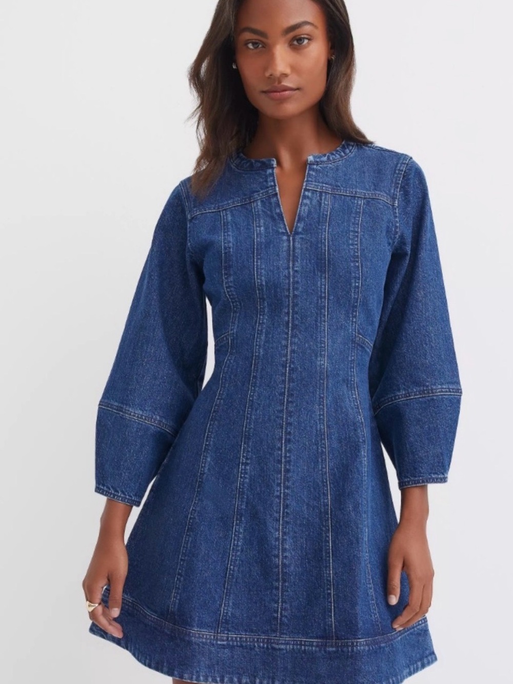 NWT!! LOFT Indigo Denim A-Line Mini Dress